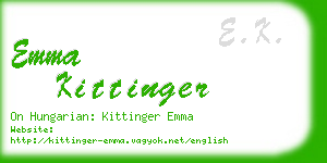 emma kittinger business card